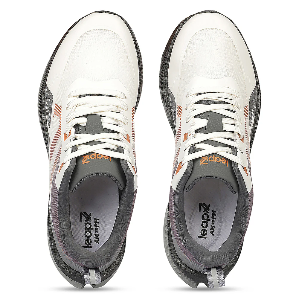 Leap7X ZLP-XM-20 Beige Sports Lacing Running Shoes for Men By Liberty - Image 8