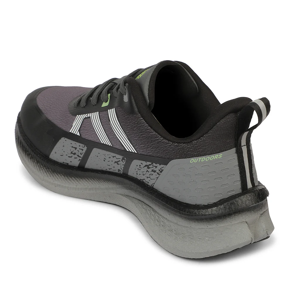 Leap7X ZLP-XM-20 Black Sports Lacing Running Shoes for Men by Liberty - Image 3