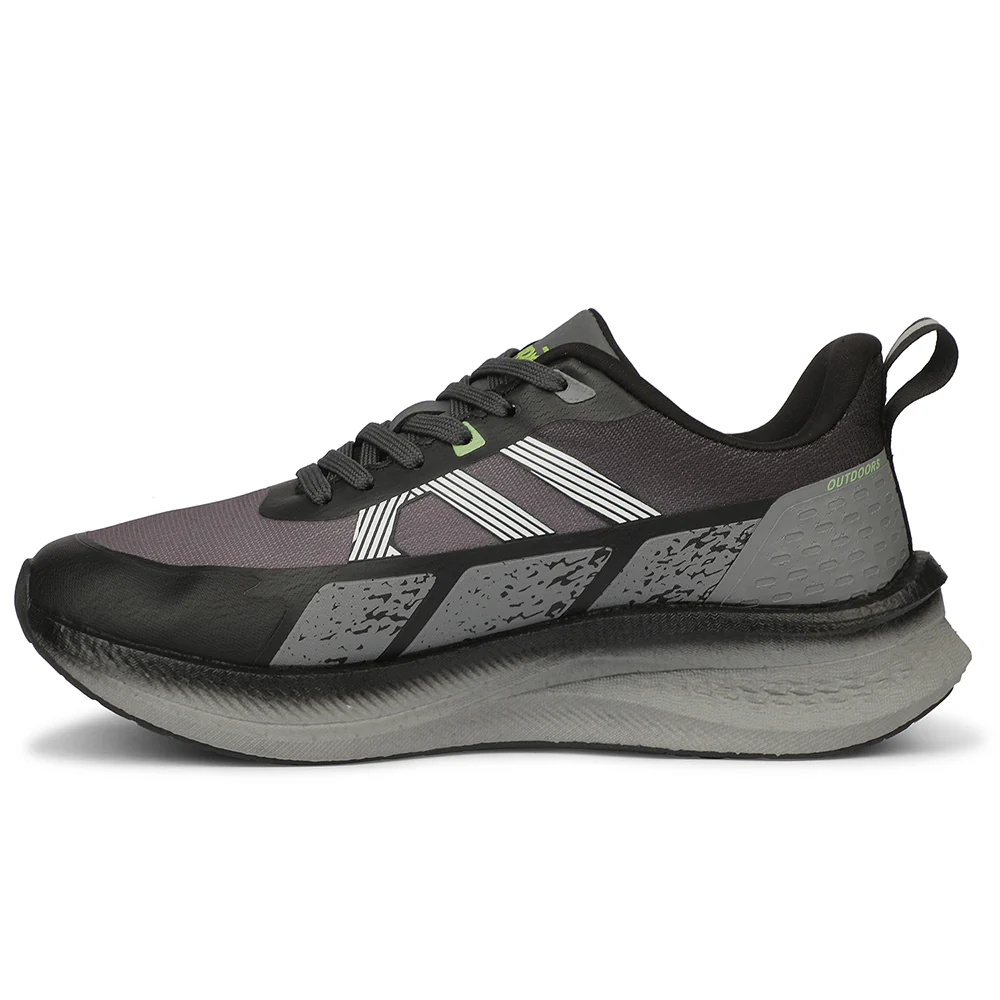 Leap7X ZLP-XM-20 Black Sports Lacing Running Shoes for Men by Liberty - Image 5