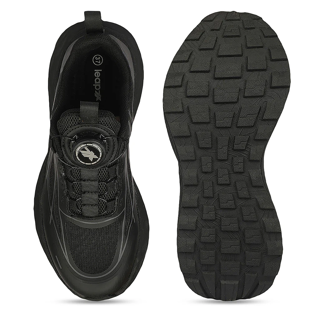 Leap7X ZQ-WFL-04 Black Twist & Go Sports Non Lacing Walking Shoes for women by Liberty - Image 4
