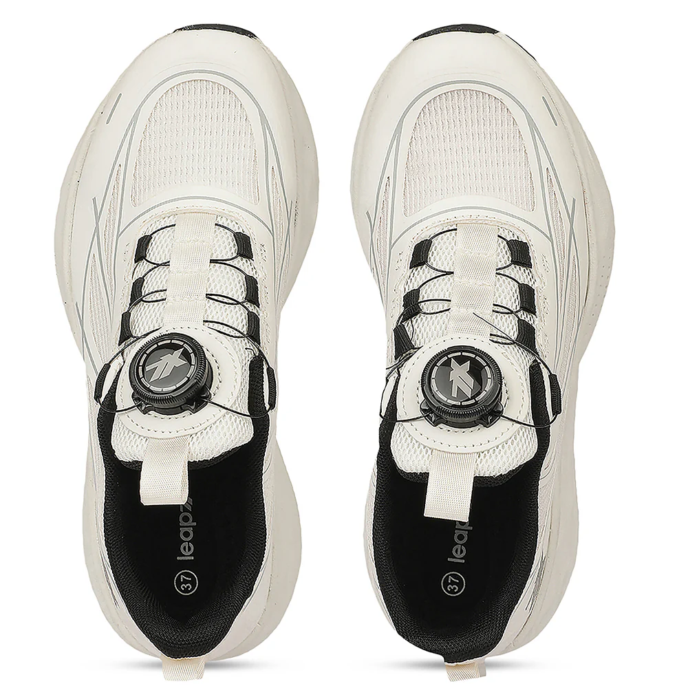 Leap7X ZQ-WFL-04 Off White Twist & Go Sports Non Lacing Walking Shoes for Women By Liberty - Image 8