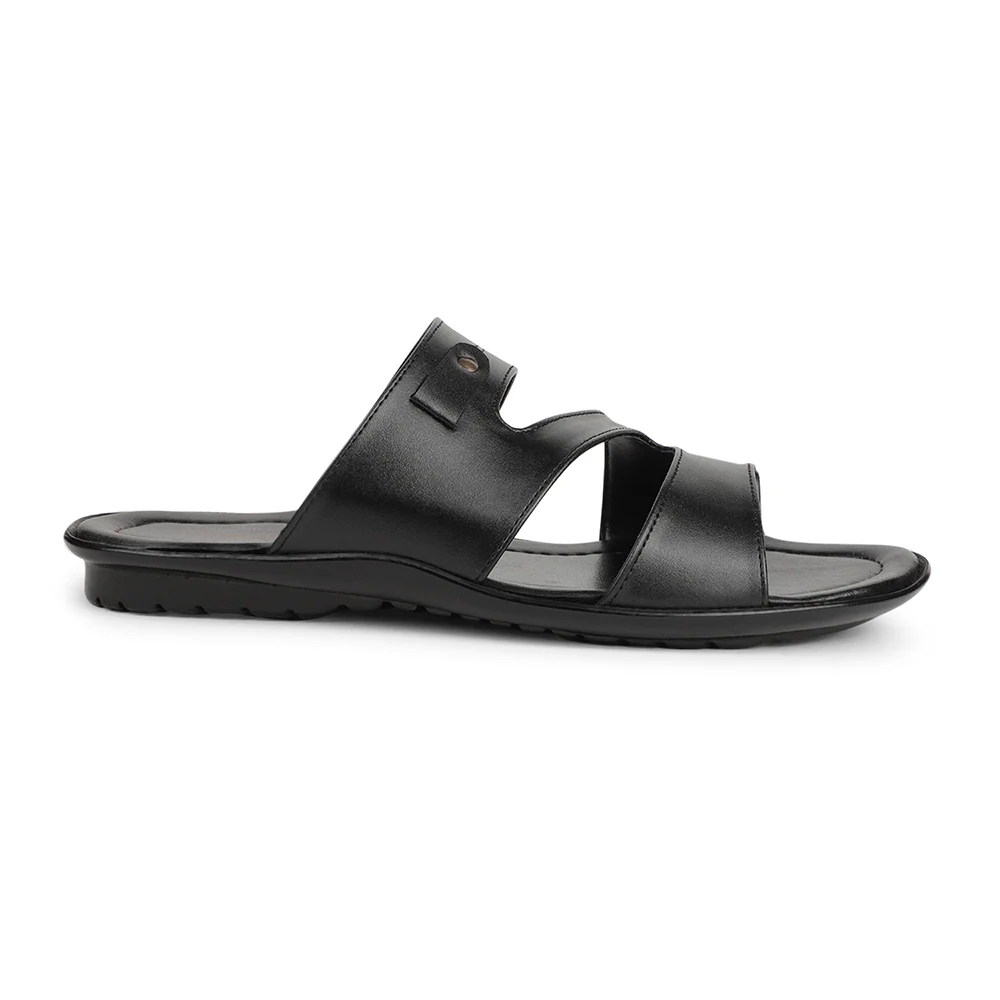 Coolers Black Casual Slipper For Men COOL99-605 By Liberty - Image 2