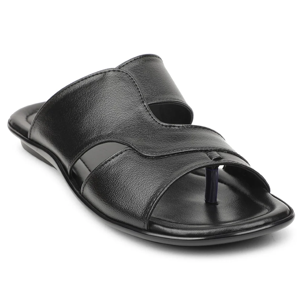 Coolers Black Casual Slipper For Men COOL99-703 By Liberty
