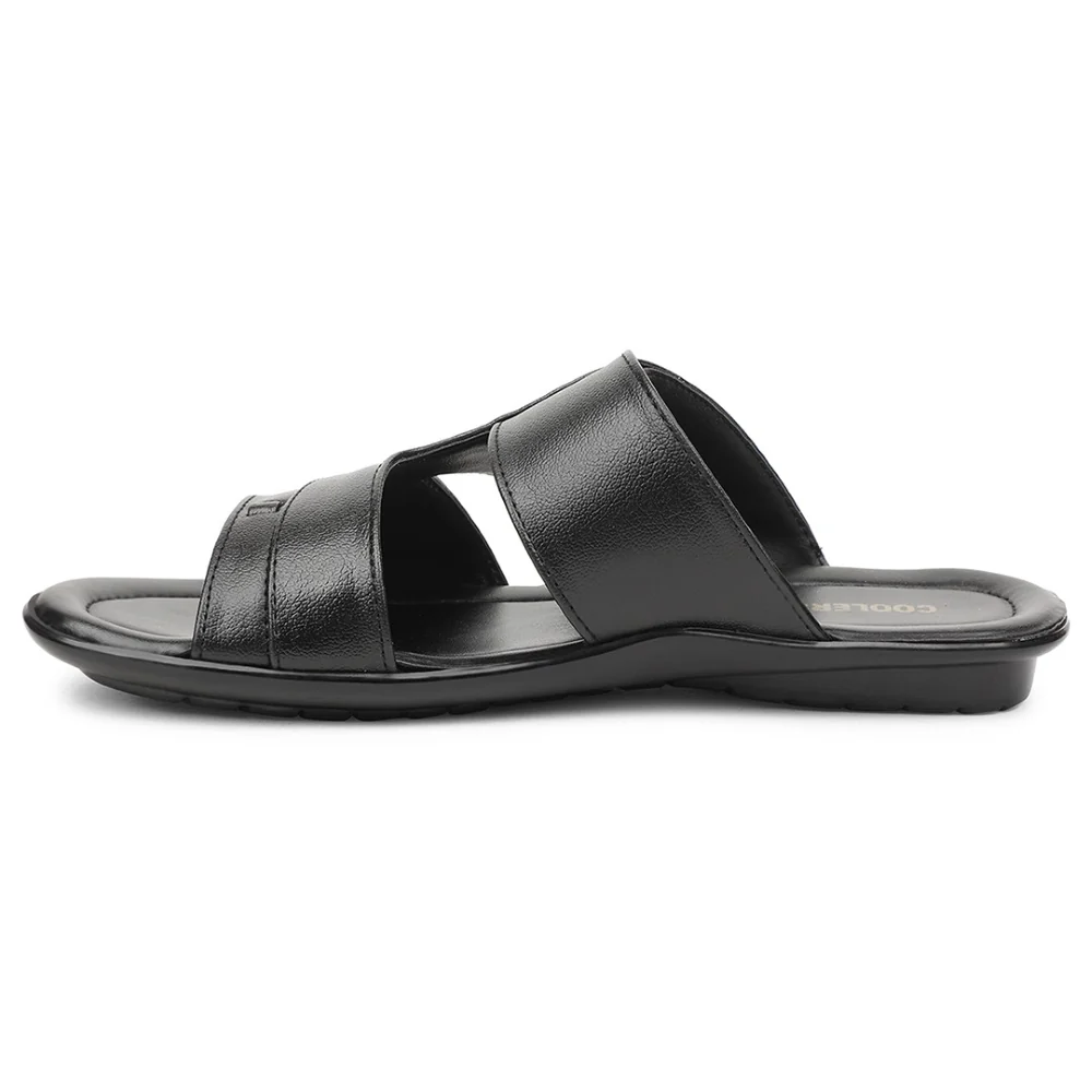 Coolers Black Casual Slipper For Men COOL99-703 By Liberty - Image 3