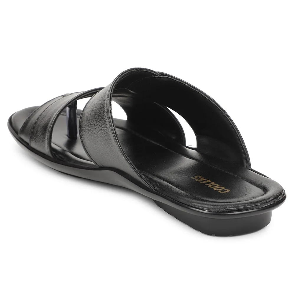 Coolers Black Casual Slipper For Men COOL99-703 By Liberty - Image 5