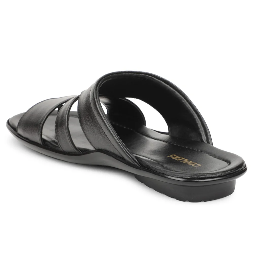 Coolers Black Casual Slipper For Men COOL99-704 By Liberty - Image 5
