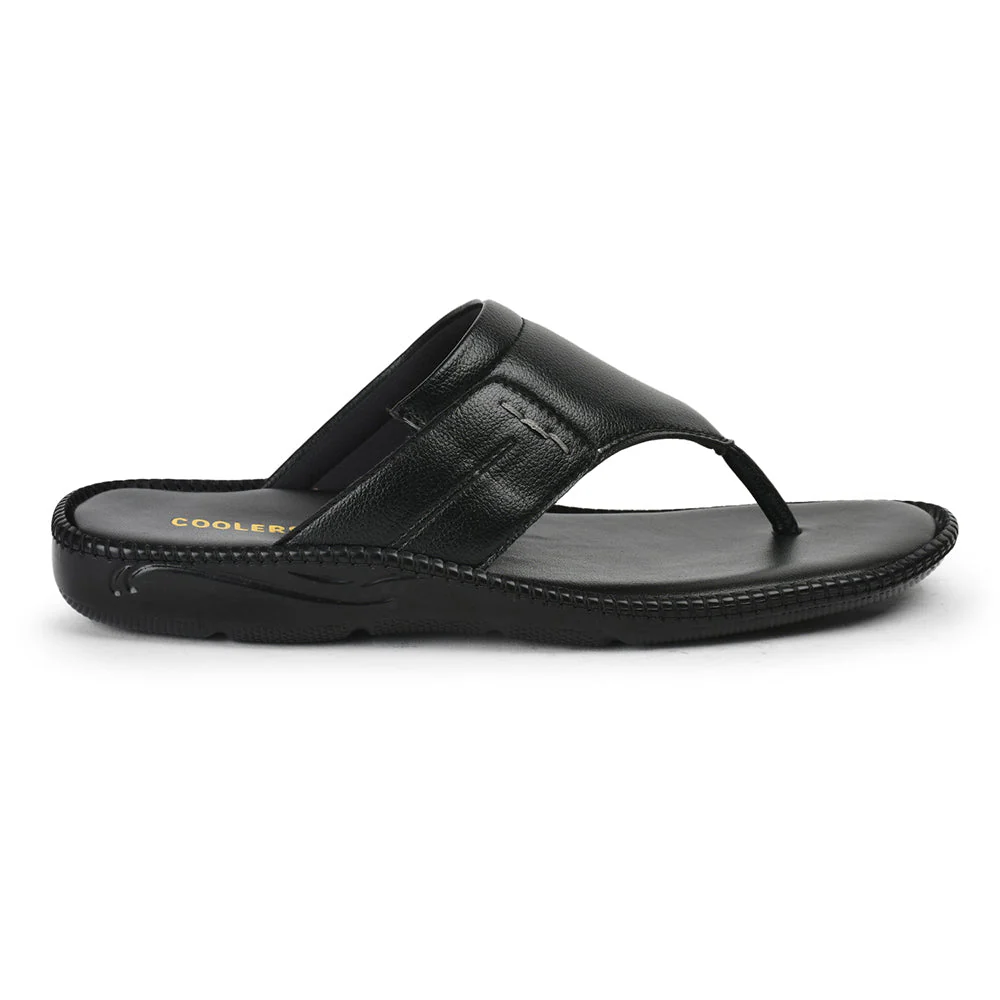 Coolers Black Casual Slipper For Men VCL-26 By Liberty - Image 2