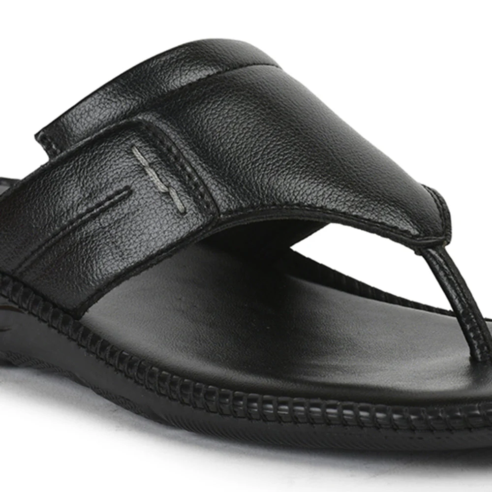 Coolers Black Casual Slipper For Men VCL-26 By Liberty - Image 5