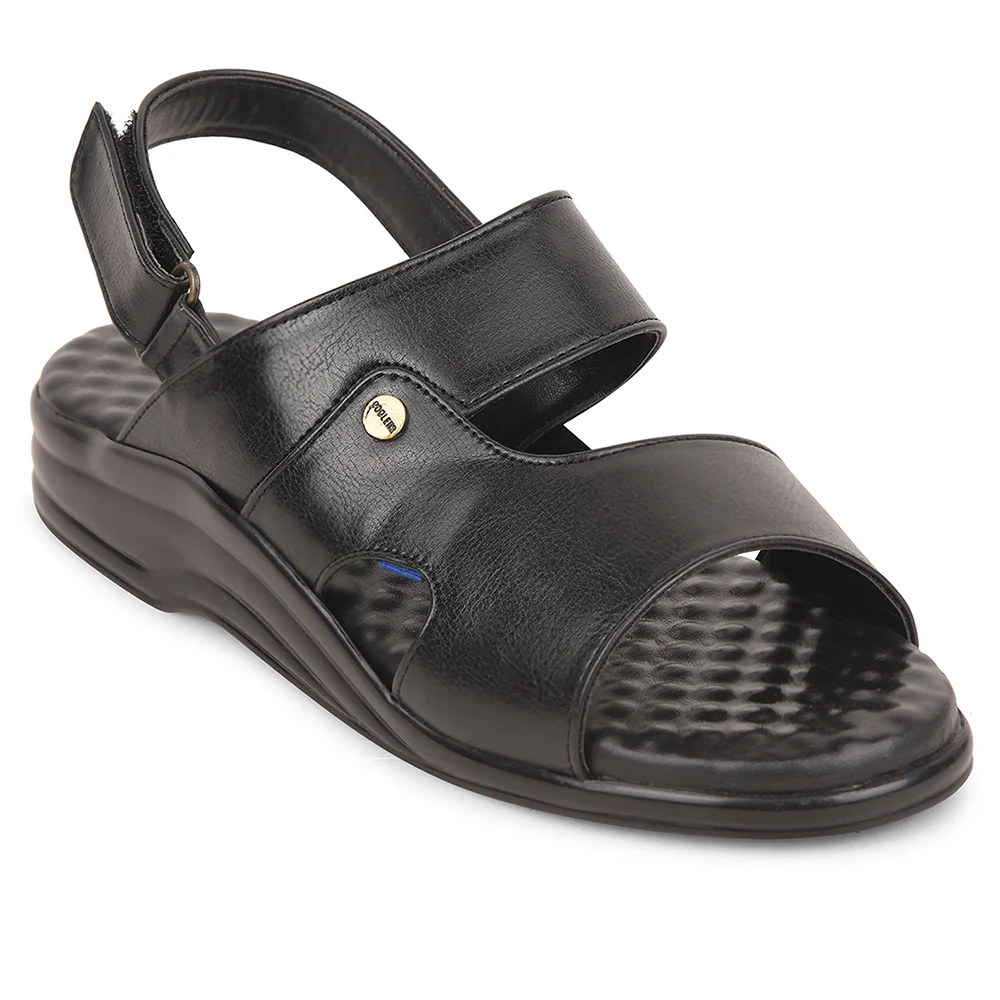 Coolers Black Formal Sandal For Men 7123-140 By Liberty