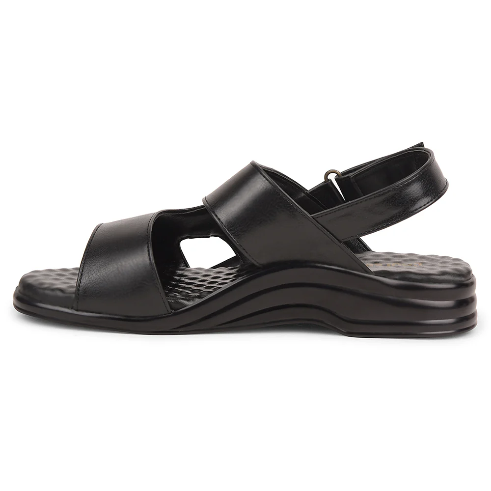 Coolers Black Formal Sandal For Men 7123-140 By Liberty - Image 3