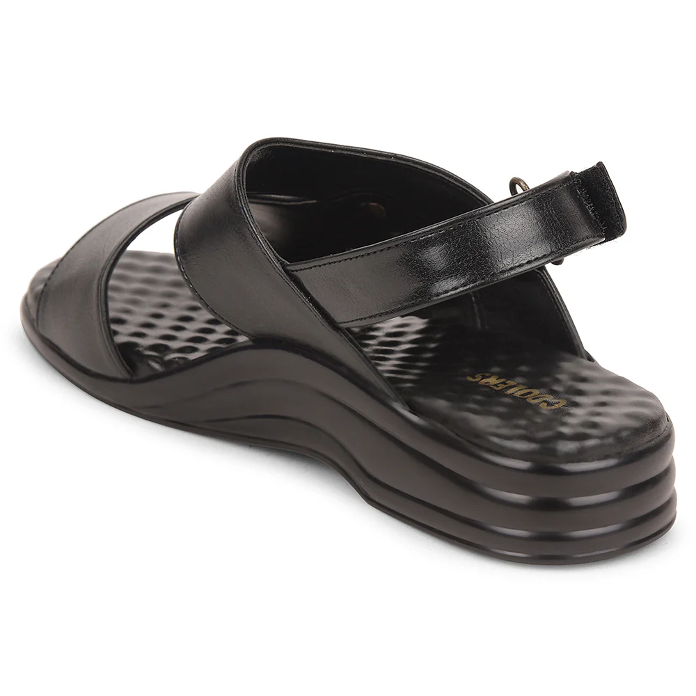 Coolers Black Formal Sandal For Men 7123-140 By Liberty - Image 4
