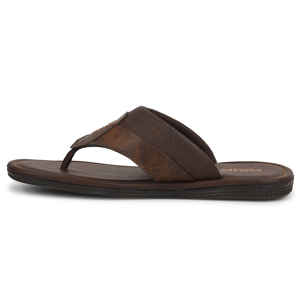Coolers Brown Casual Slipper For Men AOL-13 By Liberty - Image 3