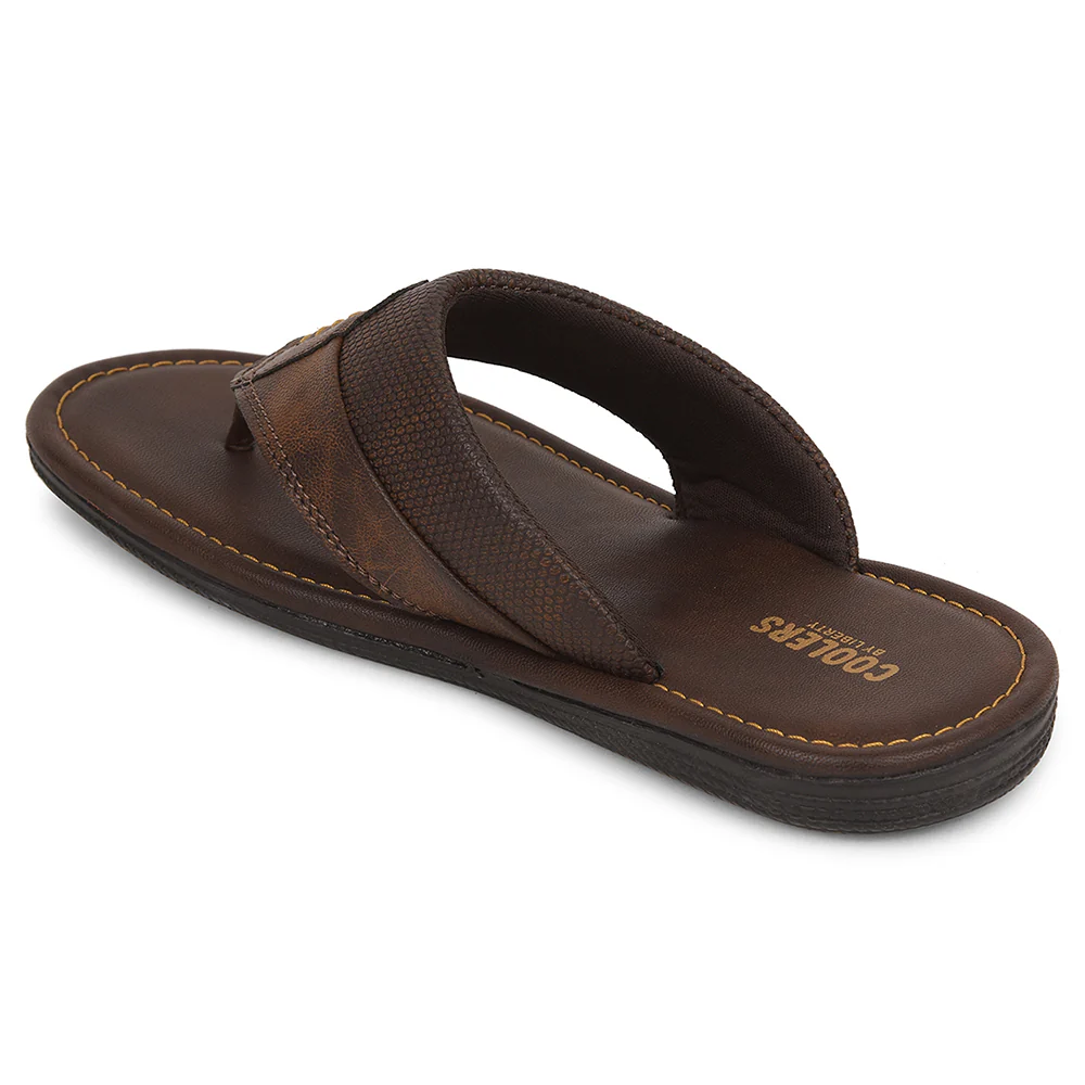 Coolers Brown Casual Slipper For Men AOL-13 By Liberty - Image 4