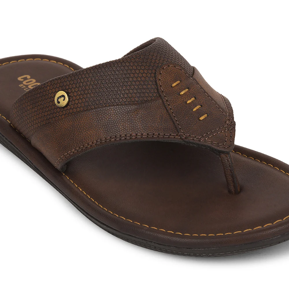 Coolers Brown Casual Slipper For Men AOL-13 By Liberty - Image 5