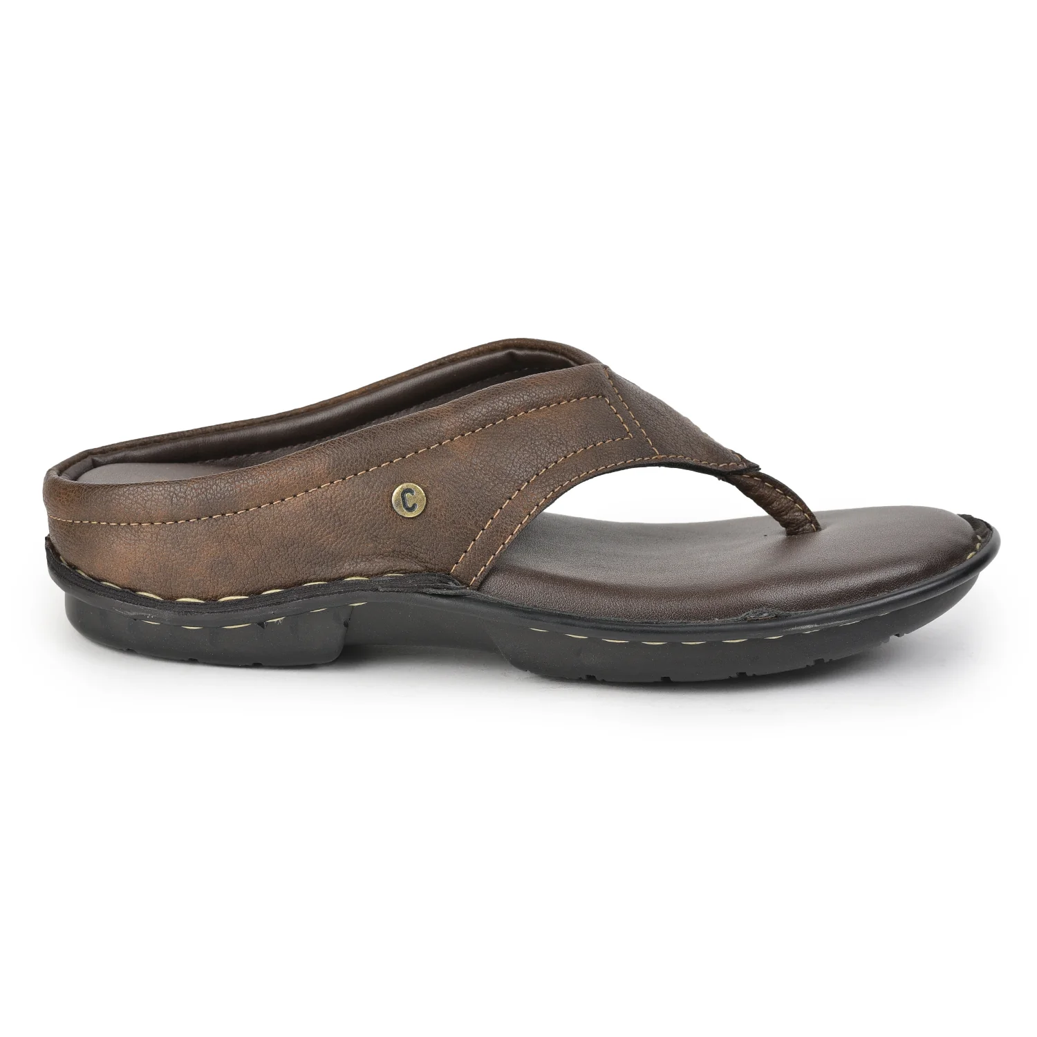 Coolers Brown Casual Slippers For Men AVN-08 By Liberty - Image 2