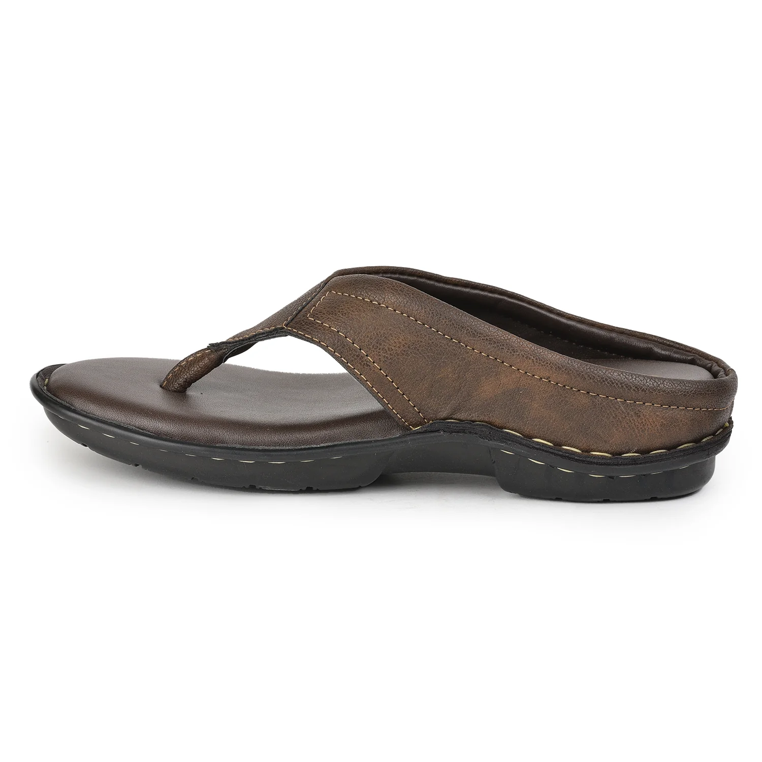 Coolers Brown Casual Slippers For Men AVN-08 By Liberty - Image 3