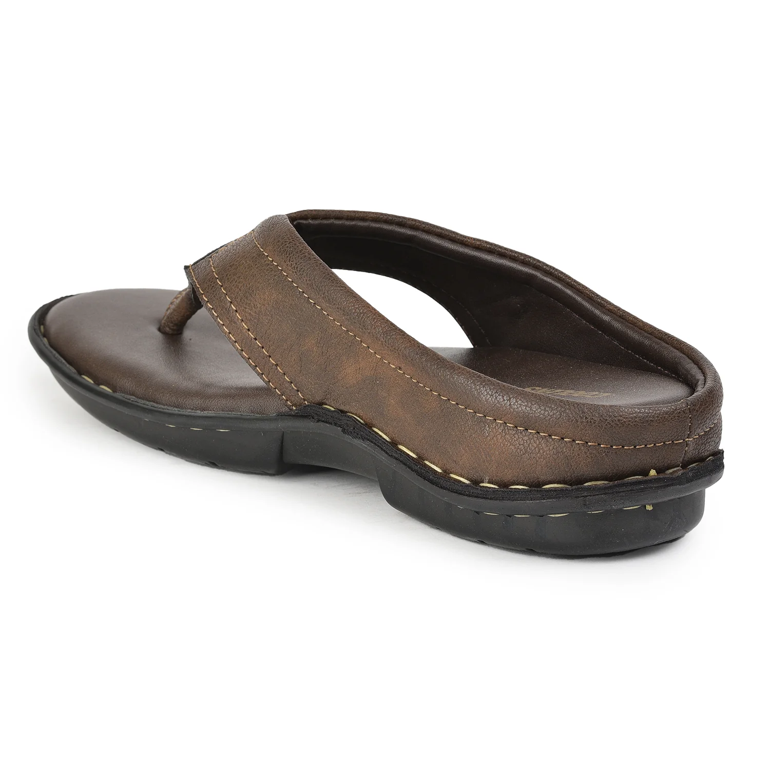 Coolers Brown Casual Slippers For Men AVN-08 By Liberty - Image 4