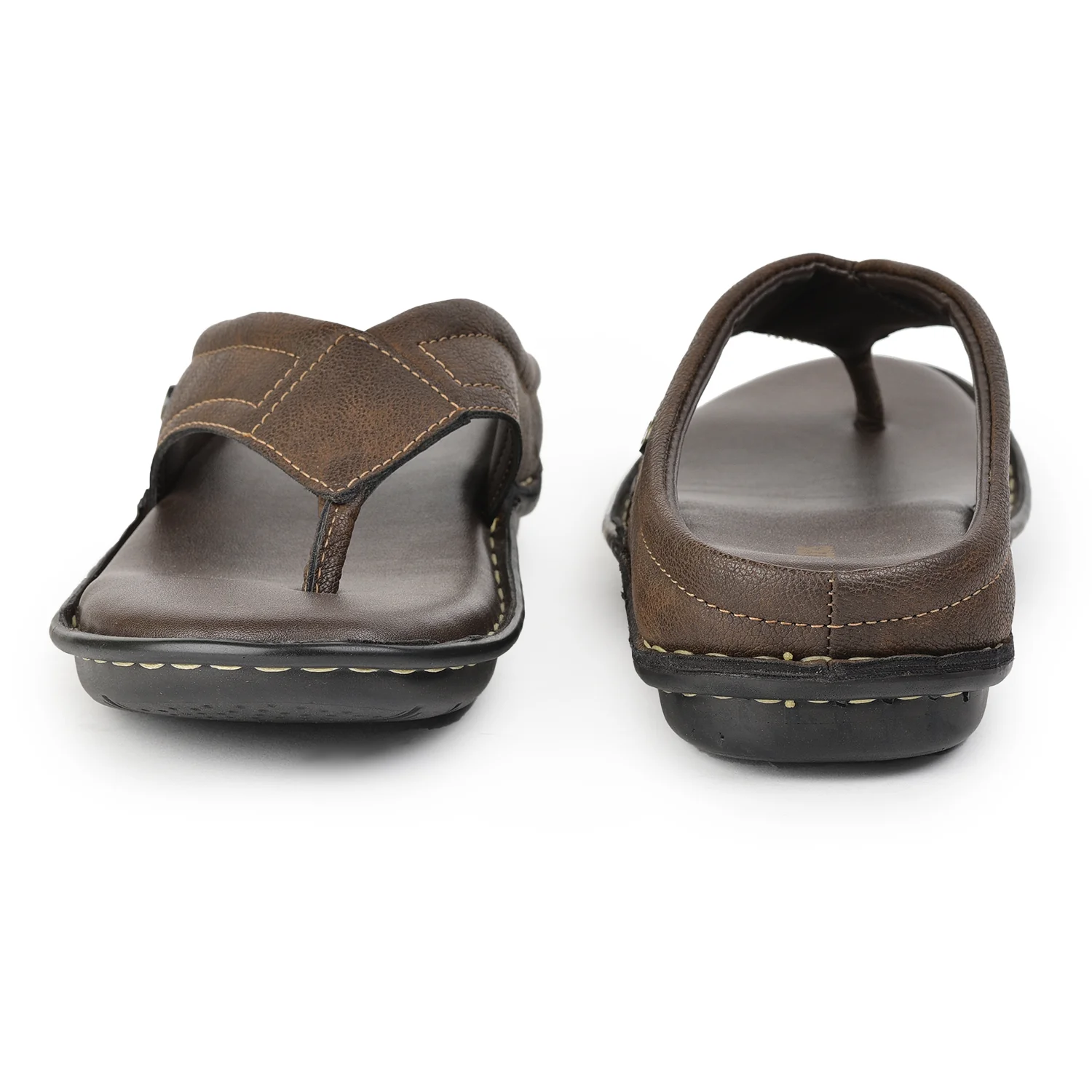 Coolers Brown Casual Slippers For Men AVN-08 By Liberty - Image 6
