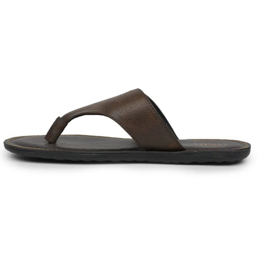 Coolers Casual Brown Slippers For Men AVN-15 By Liberty - Image 3