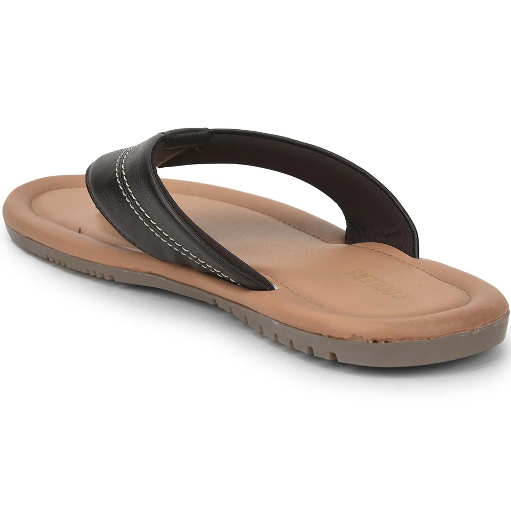 Coolers By Liberty CAROL Casual Brown Flip-Flop Slippers & Flip-Flop For Men - Image 3