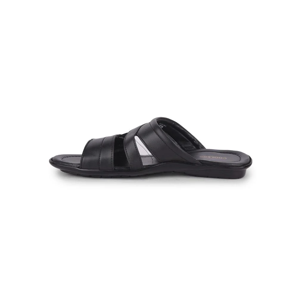 Coolers Casual Black Toe Ring Slippers For Men COOL99-92 By Liberty - Image 3