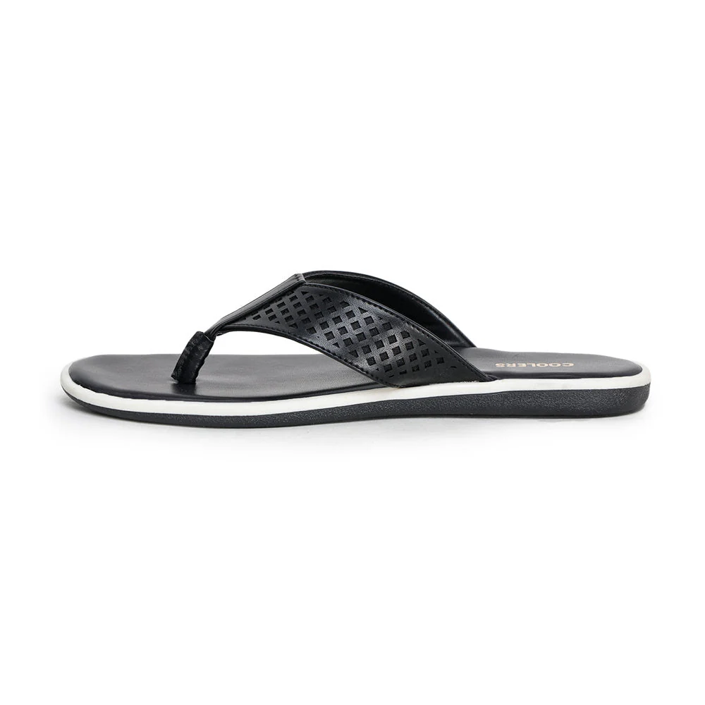 Coolers Casual Black Flip-Flop For Men K2-154 By Liberty - Image 3