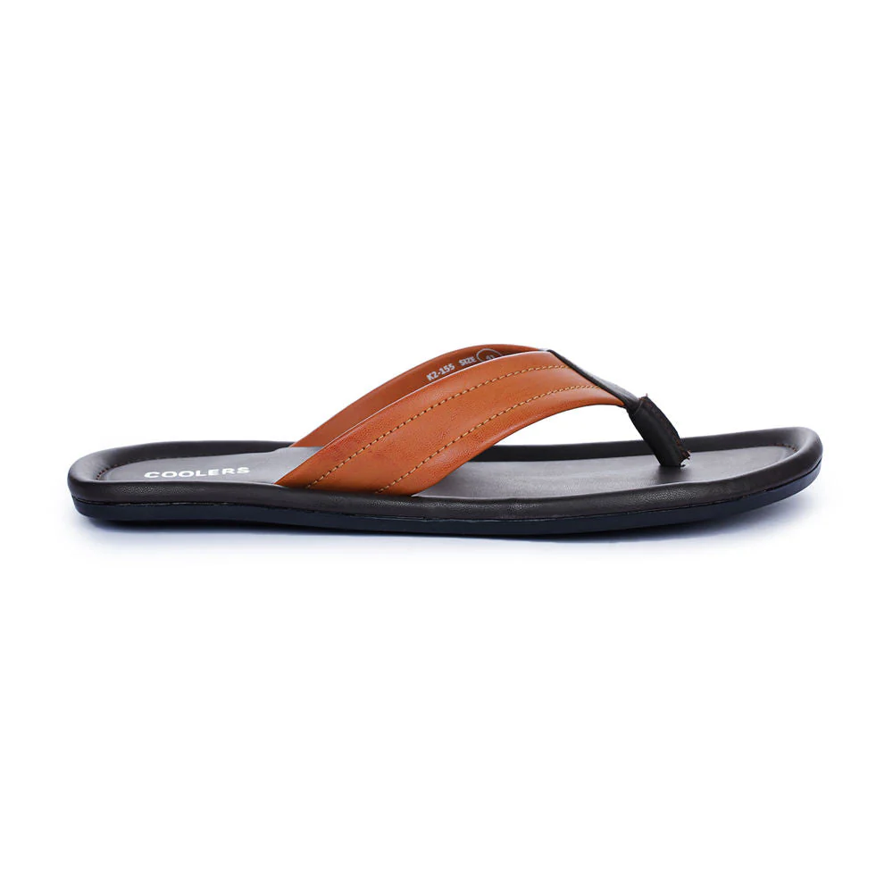 Coolers Casual Tan Flip-Flop For Men K2-155 By Liberty - Image 2