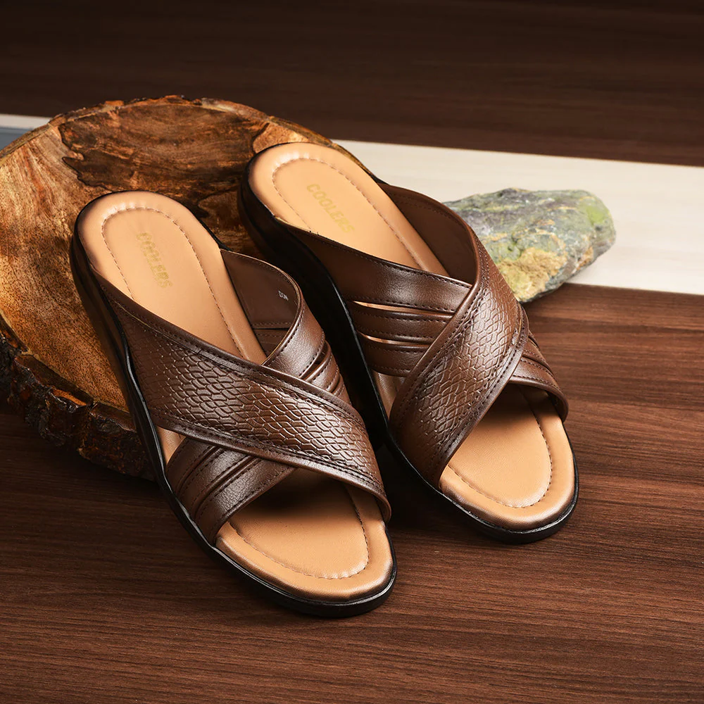 Coolers By Liberty Men DON Tan Casual Slippers - Image 4