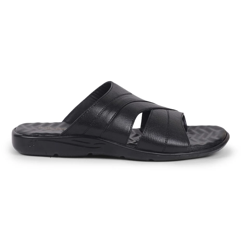 Coolers by Liberty Men LG-751 Black Casual Slippers - Image 2