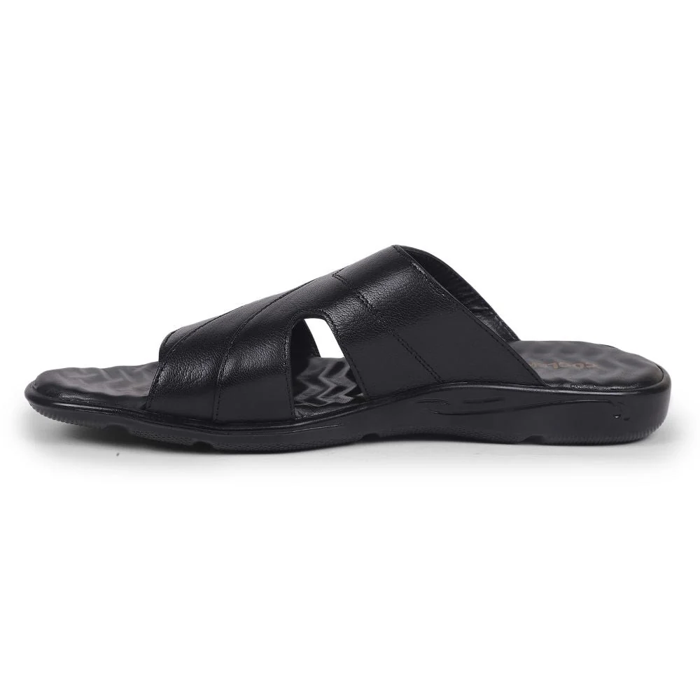 Coolers by Liberty Men LG-751 Black Casual Slippers - Image 3