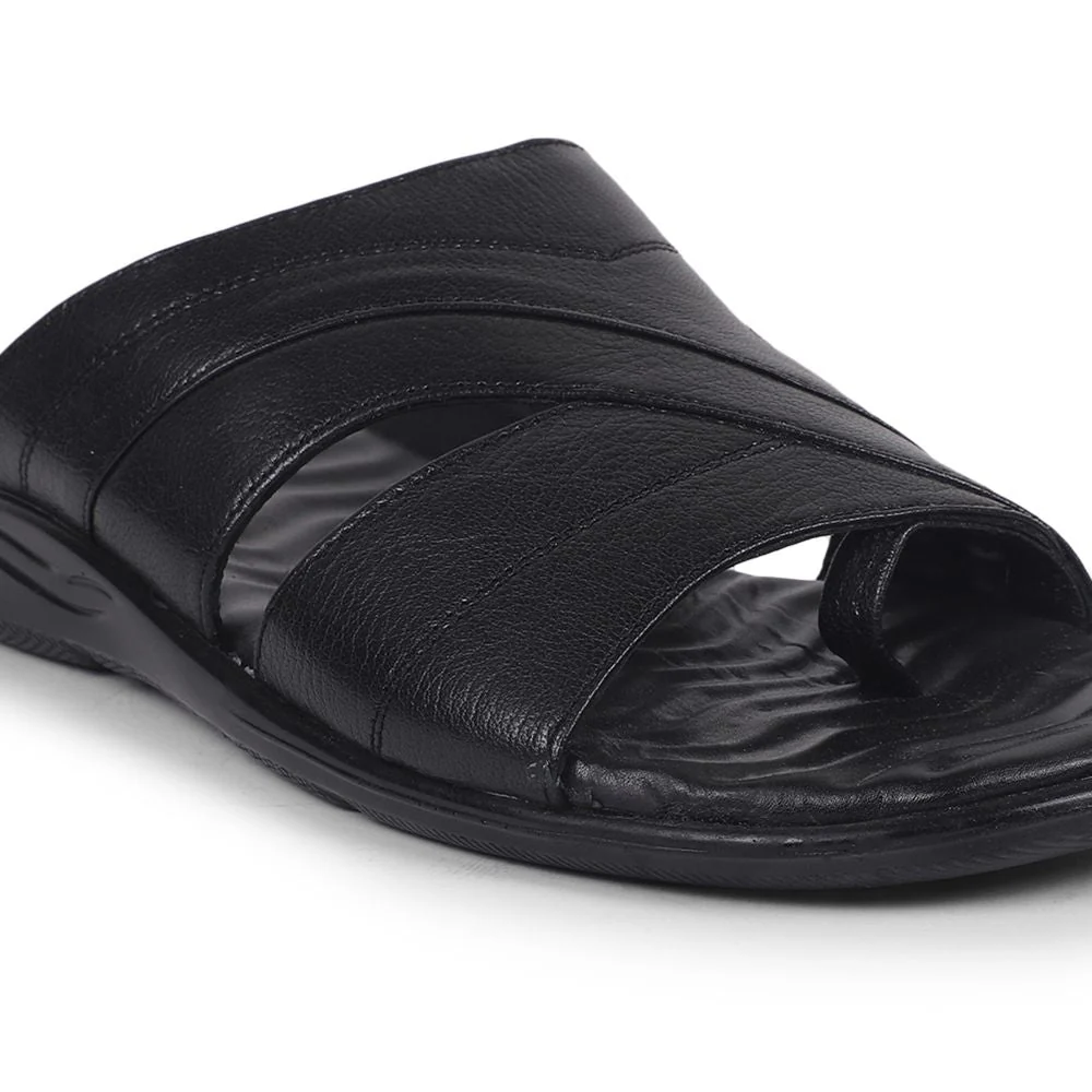 Coolers by Liberty Men LG-751 Black Casual Slippers - Image 5