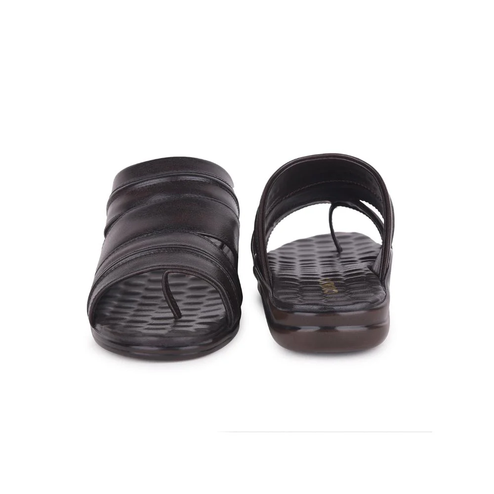 Coolers Brown Casual Slippers For Men 7193-901 By Liberty - Image 5