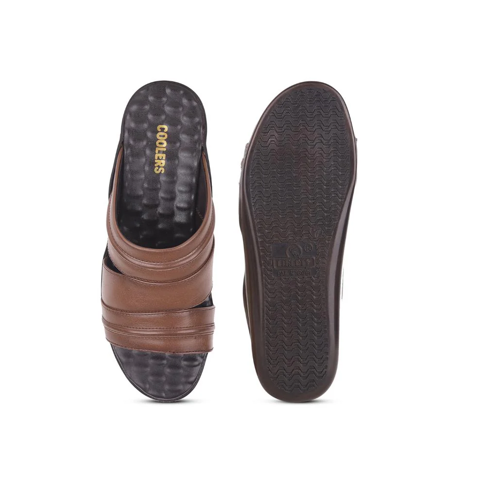 Coolers Tan Casual Slippers For Men 7193-901 By Liberty - Image 6