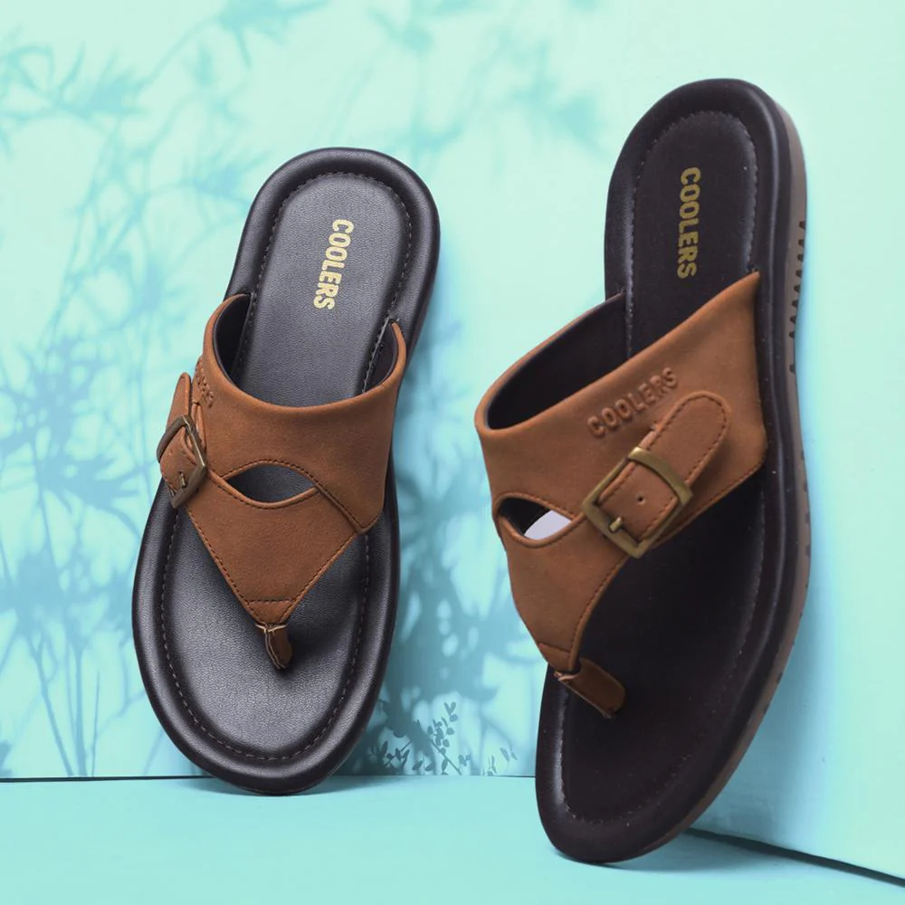 Coolers By Liberty Mens CAROL-60 Tan Casual Slipper - Image 4