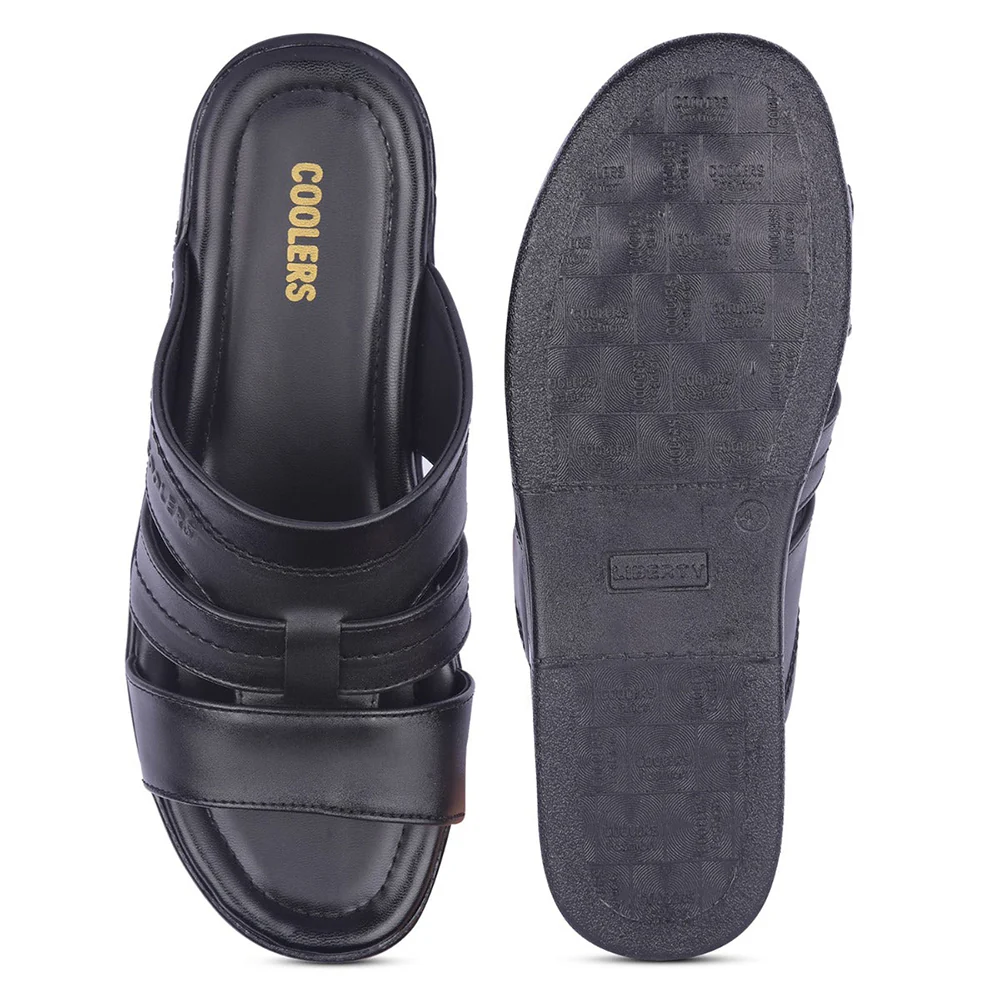Coolers By Liberty Mens ZUNAIRIO-E Black Casual Slippers - Image 5