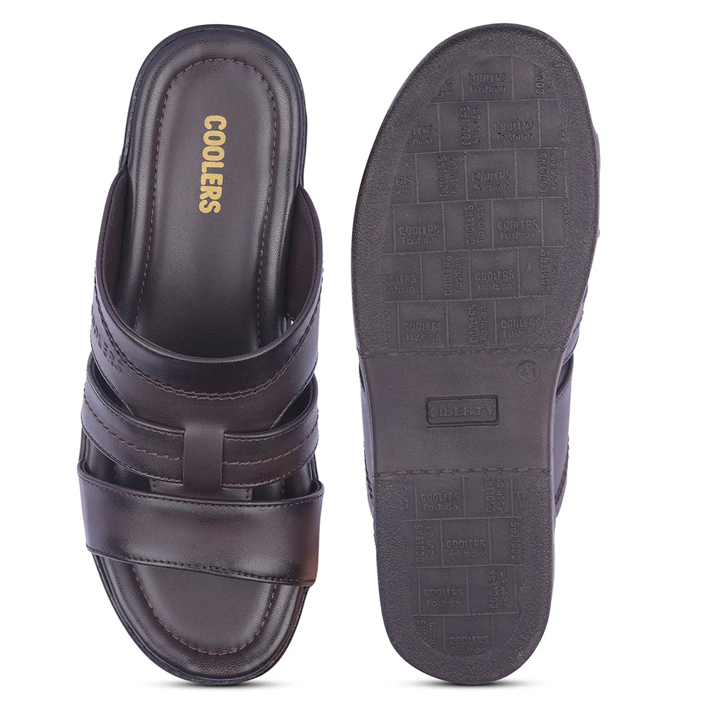 Coolers By Liberty Mens ZUNAIRIO-E Brown Casual Slippers - Image 5