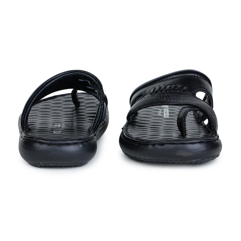 Coolers Casual Black Toe Ring Slippers For Men MONLIGHT-4 By Liberty - Image 3