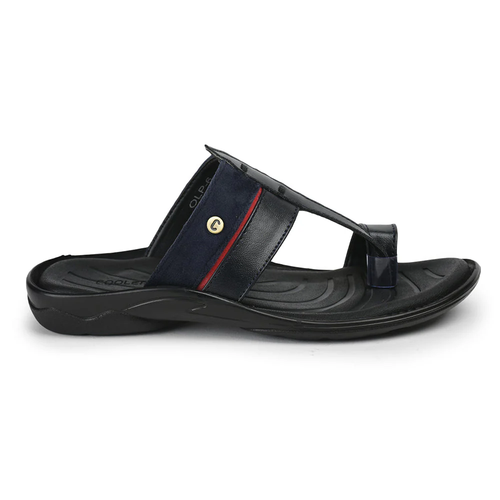 Coolers Casual Navy Blue Toe Ring Slipper For Men OLP-6 By Liberty - Image 2