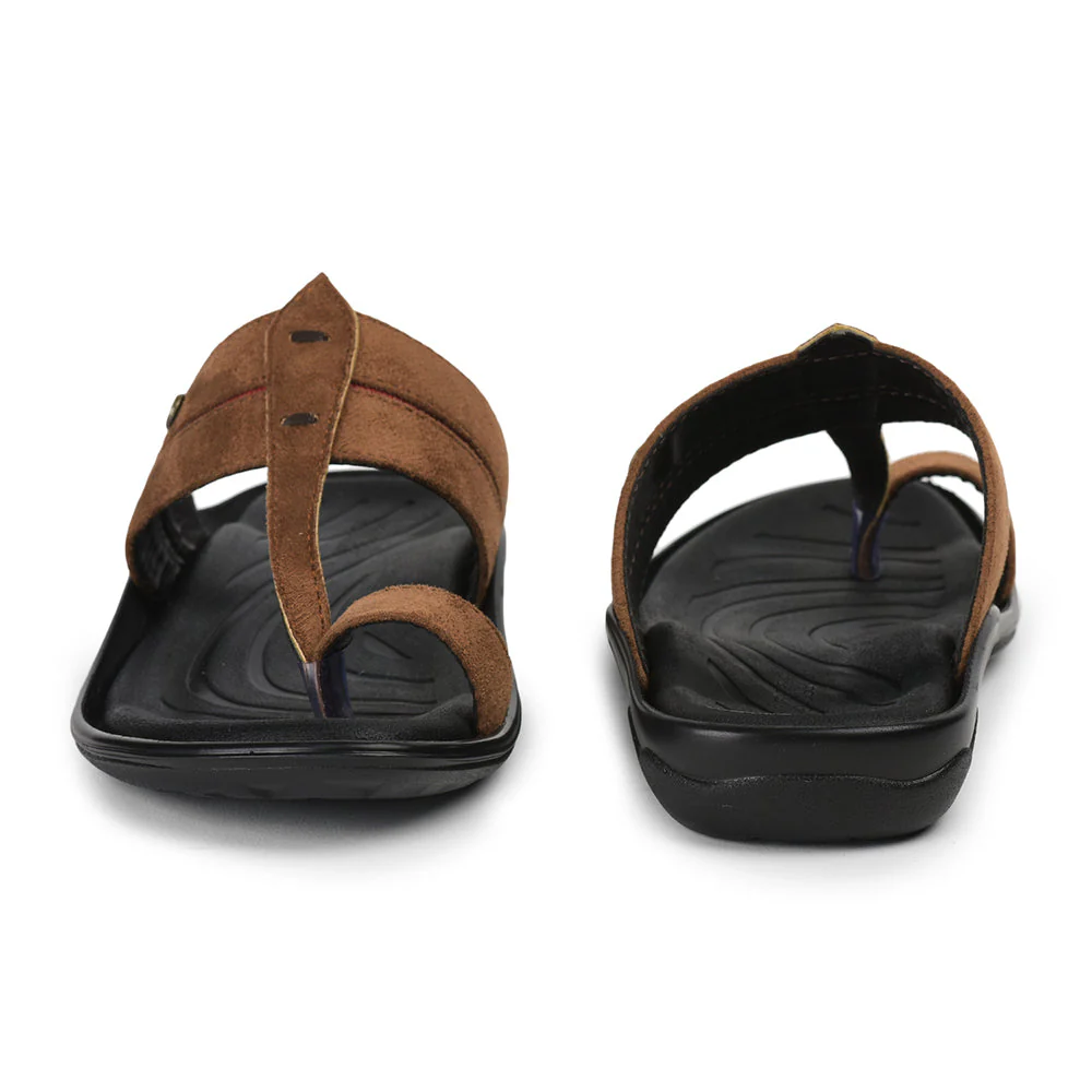Coolers Casual Tan Toe Ring Slipper For Men OLP-6 By Liberty - Image 5