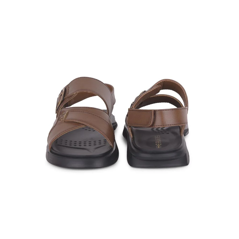 Coolers By Liberty WILFRED-1 Mens Tan Formal Sandal - Image 5