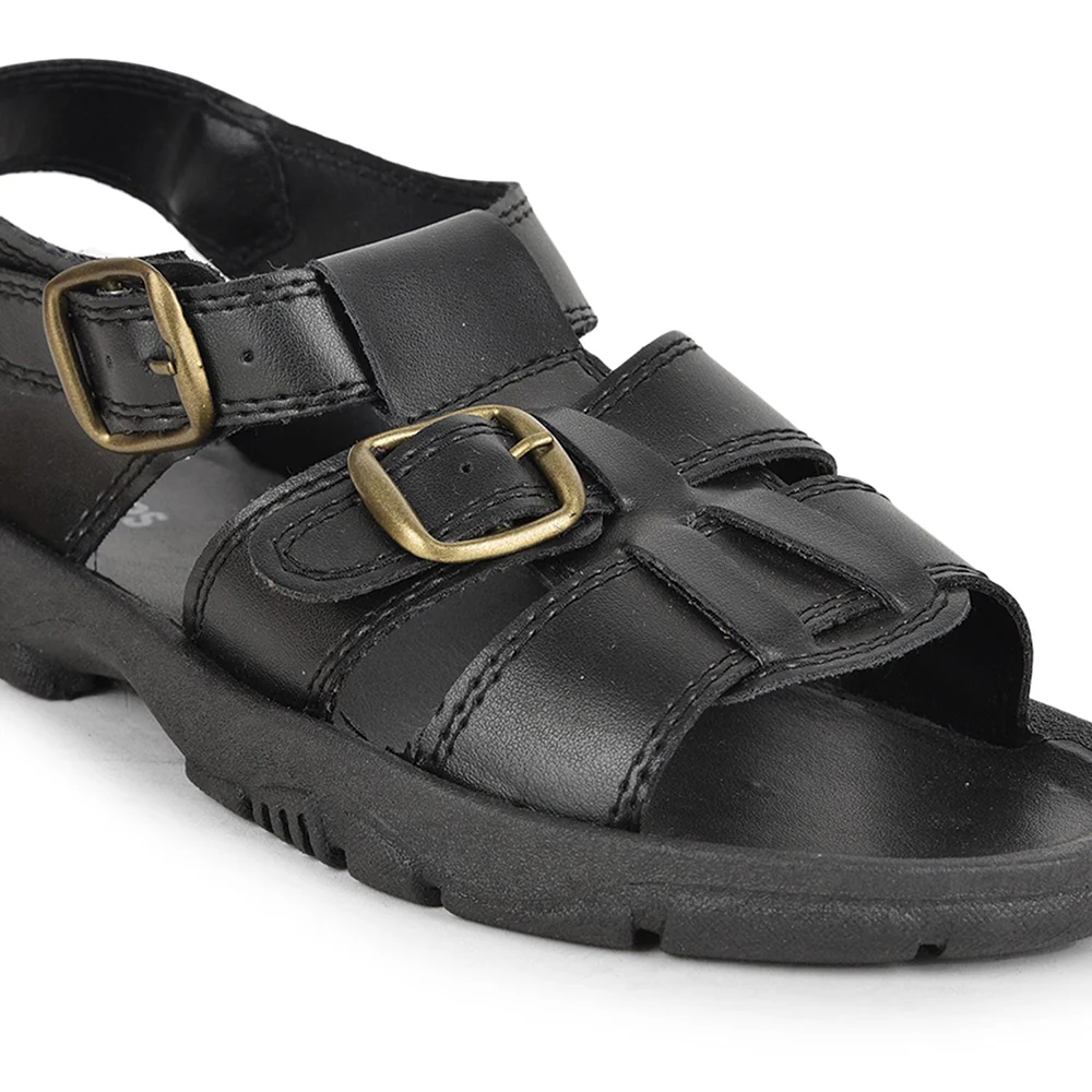 Coolers Casual (Black) Sandals For Men PHILIP-01 By Liberty - Image 4