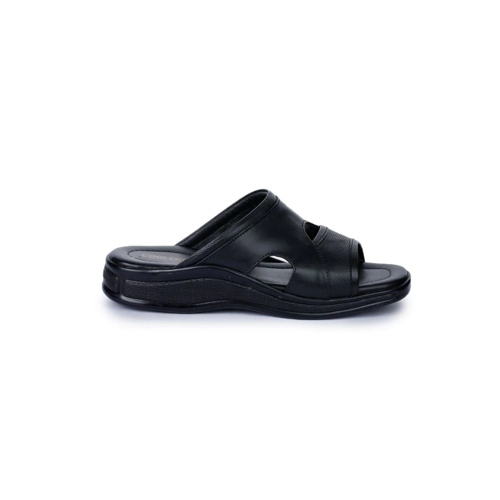 Coolers Casual (Black) Slippers For Men 2050-12 By Liberty - Image 2