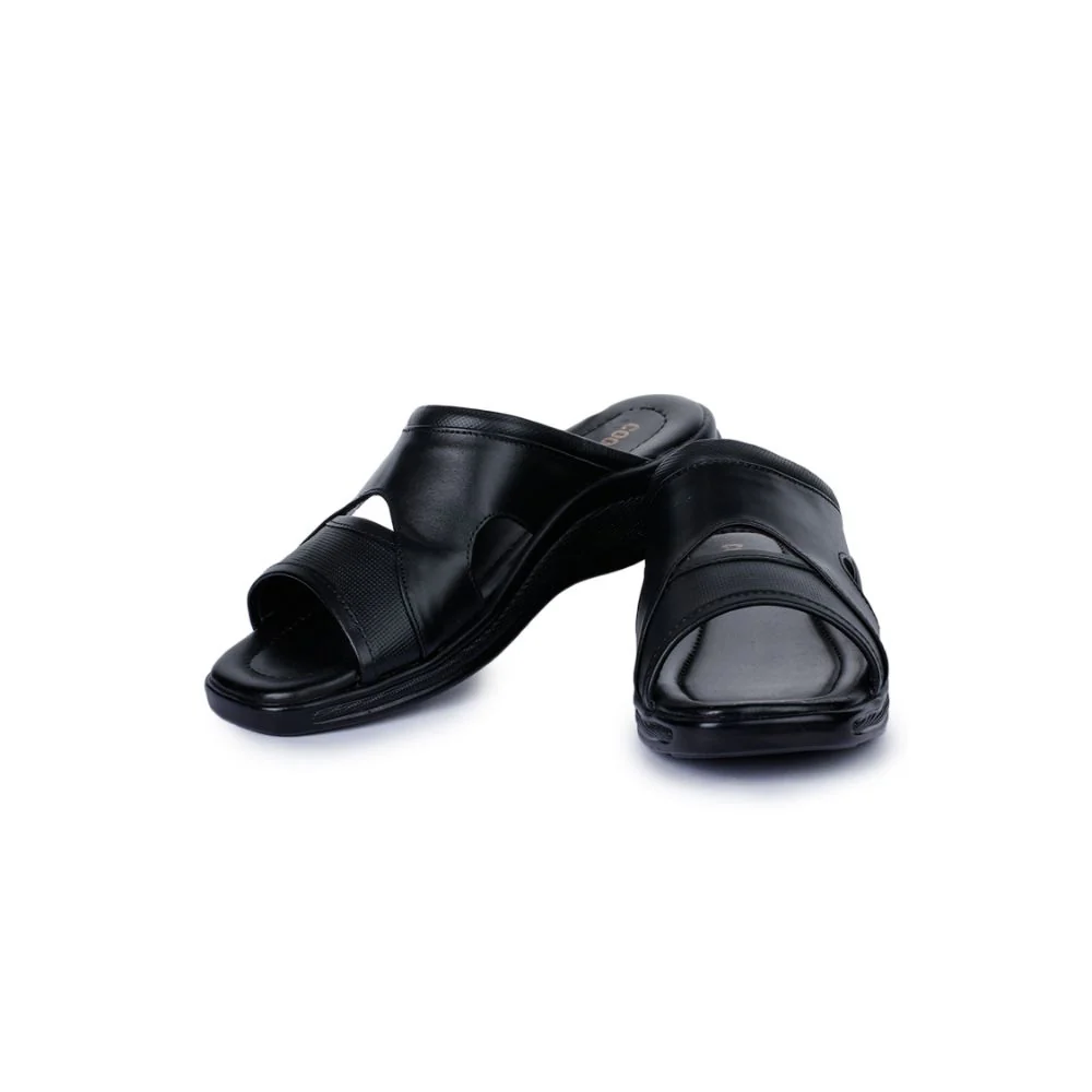 Coolers Casual (Black) Slippers For Men 2050-12 By Liberty - Image 6