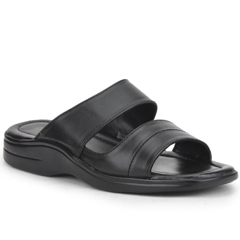 Coolers Casual Black Slippers For Men 2050-S209 By Liberty