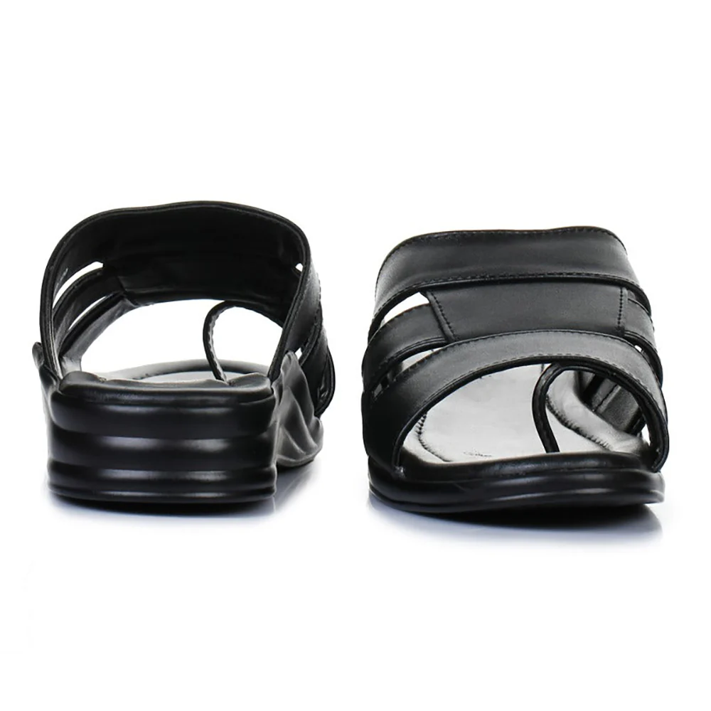 Coolers Casual (Black) Slippers For Men 7123-120 By Liberty - Image 4