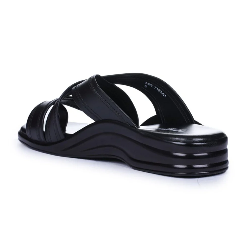 Coolers Casual Black Slippers For Men 7123-61 By Liberty - Image 5