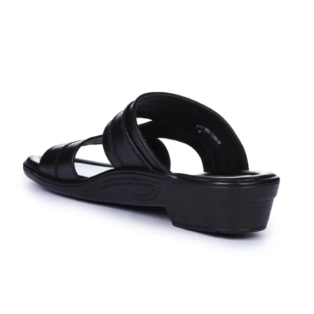 Coolers Casual Black Slippers For Men 7153-37 By Liberty - Image 6