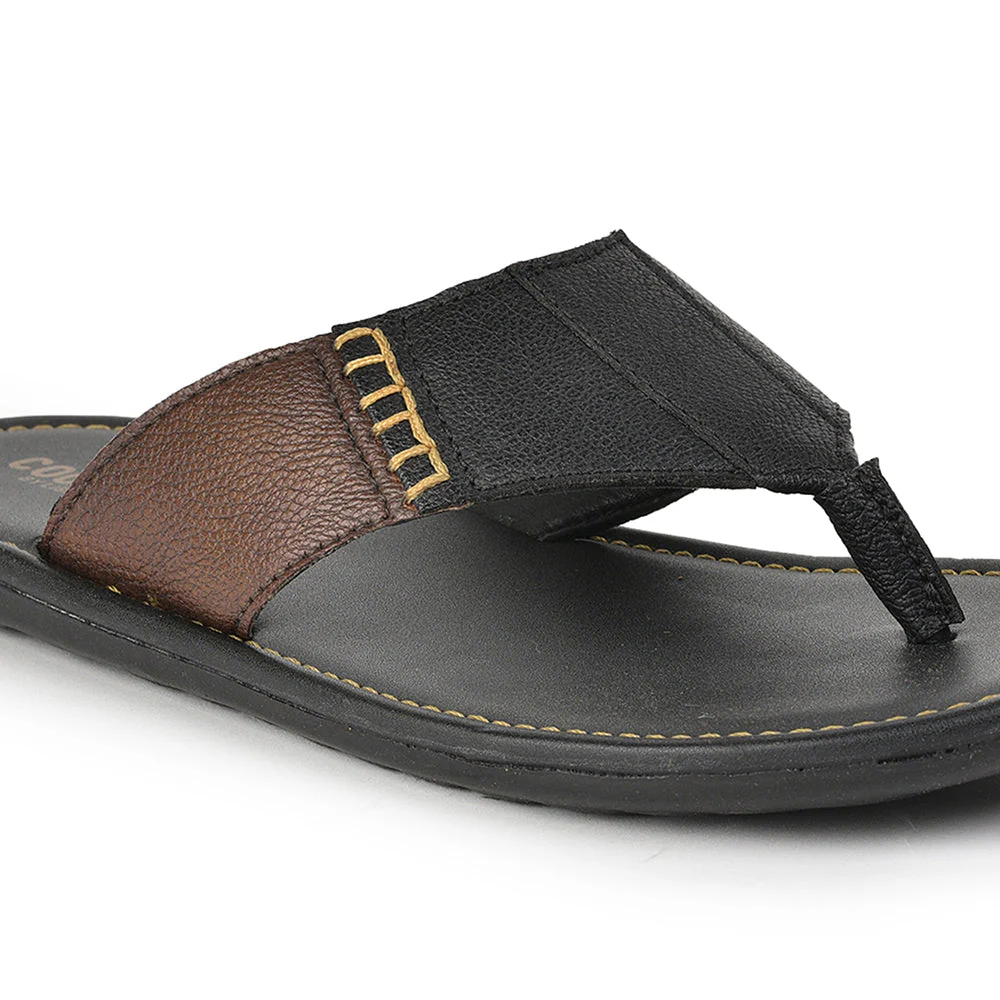 Coolers Casual Black Slippers For Men AVN-13 By Liberty - Image 6