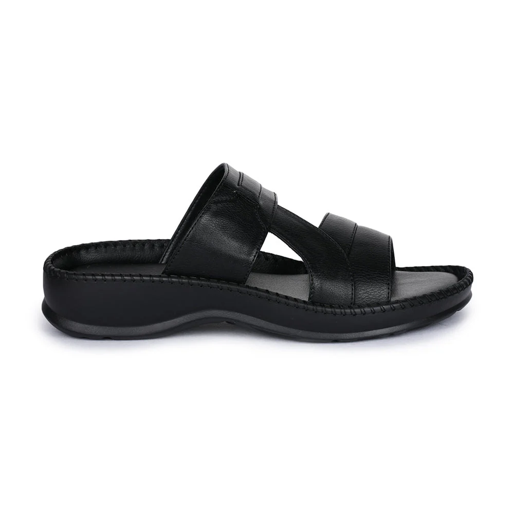 Coolers Casual (Black) Slippers For Men K2-01 By Liberty - Image 2