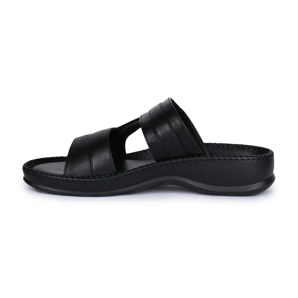 Coolers Casual (Black) Slippers For Men K2-01 By Liberty - Image 3